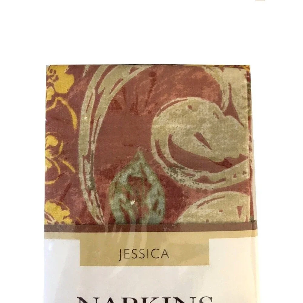 Town & Country Jessica Fabric Napkins Terracotta Spill Stain Resistant Set of 4